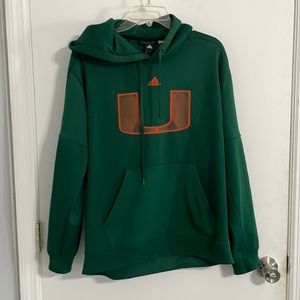 Adidas Green hoodies U Miami hurricane men’s M